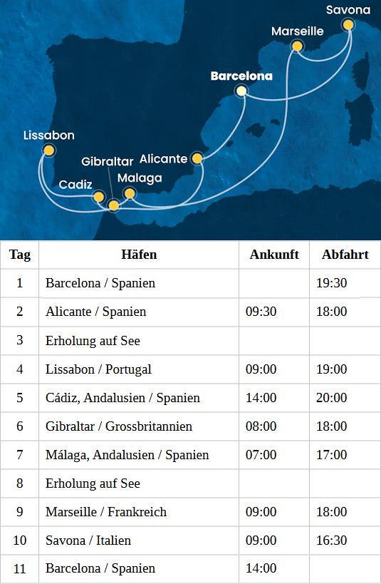 Costa Diadema vom 23.09.2027 bis 03.10.2027, Costa Diadema - Westliches Mittelmeer ab Barcelona
