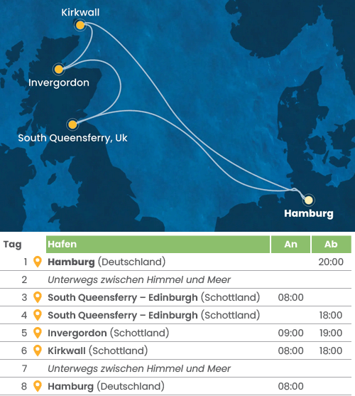 Keltische Atmosphäre in England und Schottland, Costa Favolosa vom 20.09.2026 bis 27.09.2026