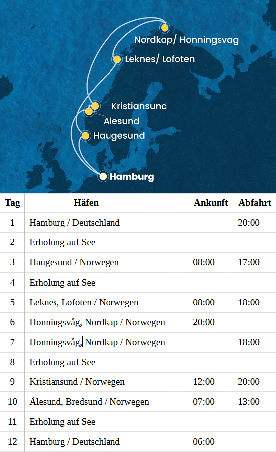Costa Favolosa - Norwegen Fjorde und Nordkap ab Hamburg, Costa Favolosa vom 29.05.2027 bis 09.06.2027
