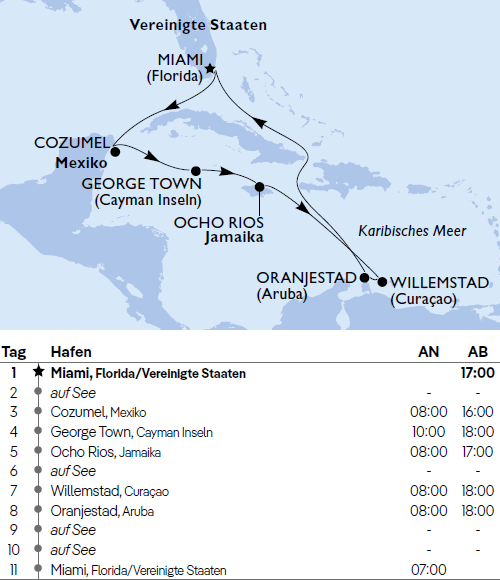 Karibik & Antillen, MSC Divina am 12.02.2026 und 12.03.2026