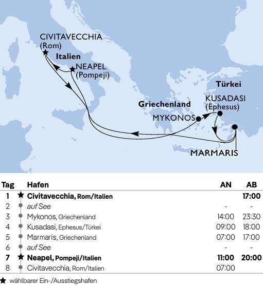 Mittelmeer mit der MSC Divina von Mai bis Oktober 2027