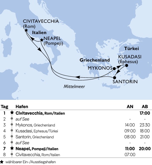 Mittelmeer mit der MSC Divina von Mai bis Oktober 2026