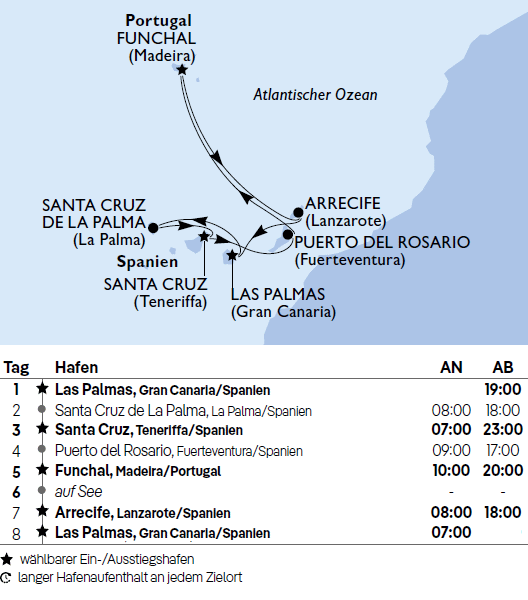 MSC Euribia vom 07.11.2027 bis 26.03.2028 je 7 N&auml;chte, MSC Euribia - Kanaren & Madeira ab Gran Canaria