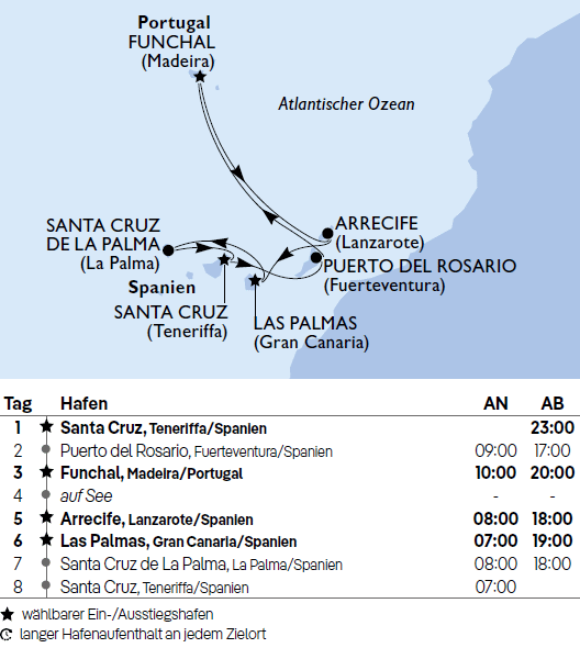 MSC Euribia vom 07.11.2027 bis 26.03.2028 je 7 N&auml;chte, MSC Euribia - Kanaren & Madeira ab Teneriffa