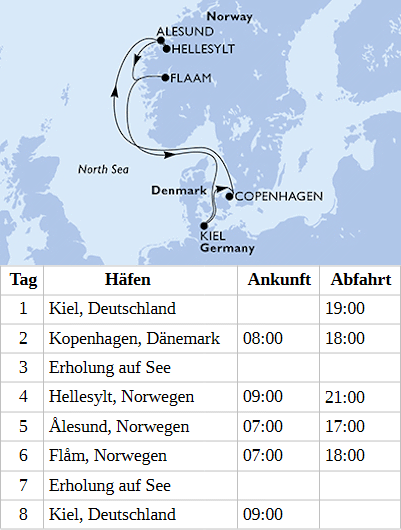 MSC Euribia 2028 - Norwegen ab Kiel mit Geirangerfjord und Aurlandsfjord
