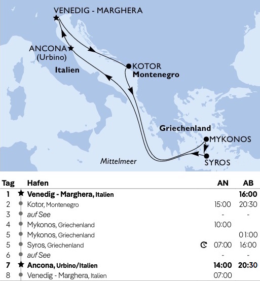 Mittelmeer mit Griechenland und T&uuml;rkei, MSC Lirica von April bis Oktober 2027