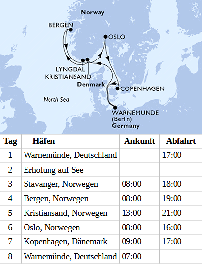 MSC Magnifica vom 04.07.2027 bis 11.07.2027, MSC Magnifica - Norwegen ab Warnem&uuml;nde