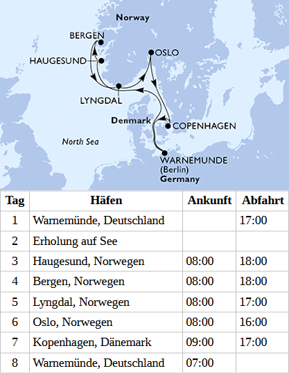 MSC Magnifica vom 06.06.2027 bis 13.06.2027, MSC Magnifica - Norwegen ab Warnem&uuml;nde