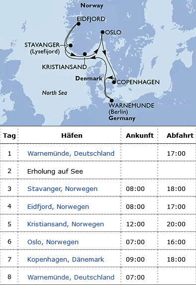 MSC Magnifica vom 23.08.2026 bis 30.08.2026, MSC Magnifica - Norwegen ab Warnem&uuml;nde