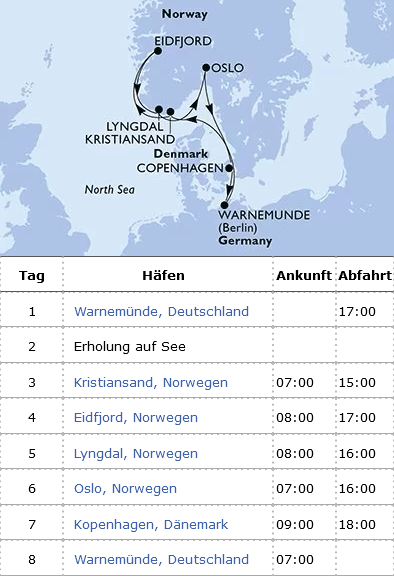 MSC Magnifica - Norwegen ab Warnem&uuml;nde, MSC Magnifica vom 28.06.2026 bis 05.07.2026