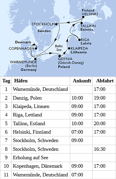 MSC Magnifica am 17.05.2027, 27.05.2027 & 19.09.2027, MSC Magnifica - Ostsee ab Warnem&uuml;nde