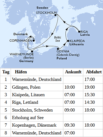 MSC Magnifica am 13.06.2027, 27.06.2027, 11.07.2027, 25.07.2027, 08.08.2027, 22.08.2027 & 05.09.2027, MSC Magnifica - Ostsee ab Warnem&uuml;nde
