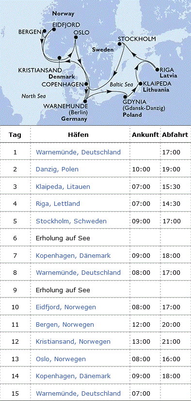 MSC Magnifica vom 02.08.2026 bis 16.08.2026, MSC Magnifica - Ostsee und Norwegen ab Warnemünde