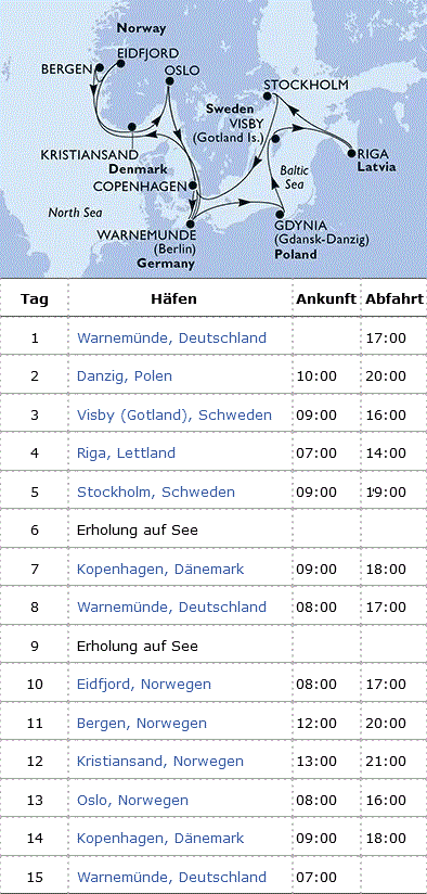 MSC Magnifica vom 05.07.2026 bis 19.07.2026, MSC Magnifica - Ostsee und Norwegen ab Warnemünde
