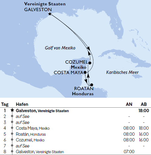 Karibik mit Mexiko, MSC Seascape von November 2025 bis Dezember 2026, Kreuzfahrt MSC Seascape ab Galveston (Texas)