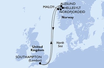 MSC Virtuosa vom 11.07.2026 bis 18.07.2026 - Norwegen