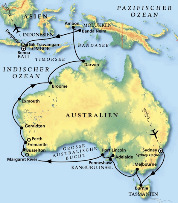 Best of Down Under - Australiens sch&ouml;nste Seiten, MS Amadea 03.03.2028 bis 01.04.2028