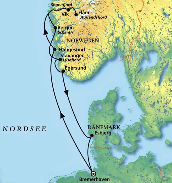 Norwegens Sch&auml;ren- & Fjordk&uuml;ste, Kreuzfahrt MS Amadea 15.07.2026 - 23.07.2026