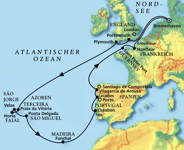 Insel-Abenteuer im Atlantik mit MS Amadea, Kreuzfahrt MS Amadea 21.09.2026 - 13.10.2026
