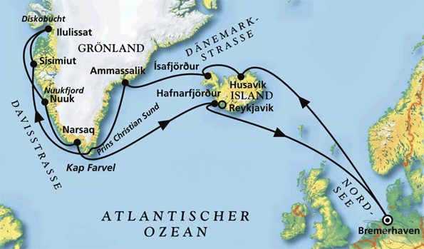 Grönland-Abenteuer mit Naturschauspiel Sonnenfinsternis, Kreuzfahrt MS Amadea 23.07.2026 - 16.08.2026