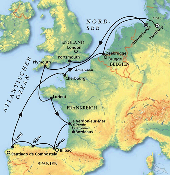 Westeuropas sch&ouml;nste Seiten mit MS Amera, Kreuzfahrt MS Amera 17.10.2026 - 31.10.2026