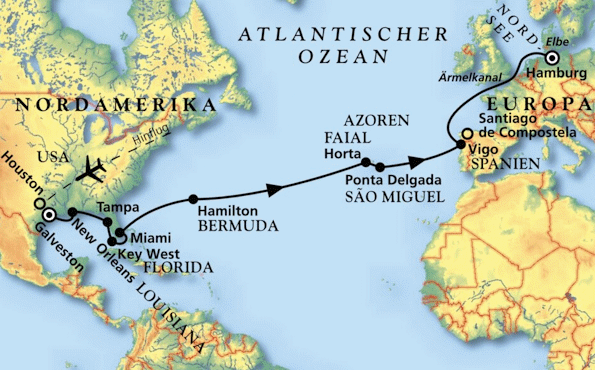 MS Amera - S&uuml;dstaaten, Sunshine State und Atlantische Inseln, Kreuzfahrt MS Amera 27.02.2028 bis 23.03.2028