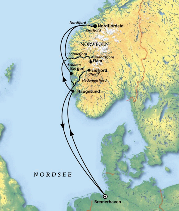 MS Amera - Fjordparadies Norwegen, Kreuzfahrt MS Amera 27.05.2027 bis 04.06.2027