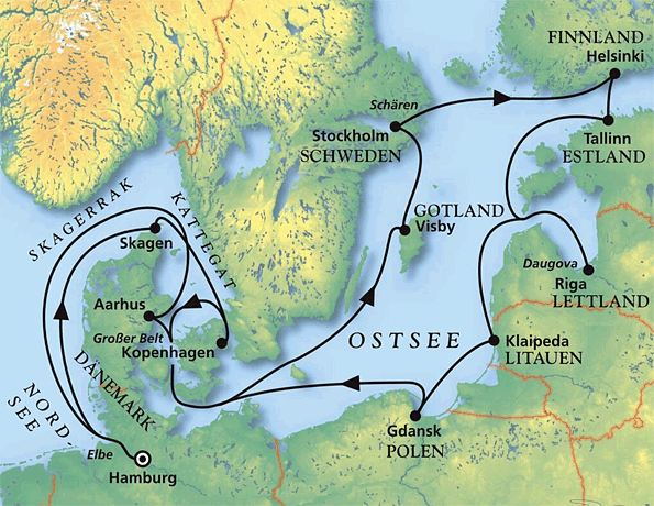 Mare Baltikum für Genießer, Ostsee Kreuzfahrt MS Artania 05.09.2026 bis 21.09.2026