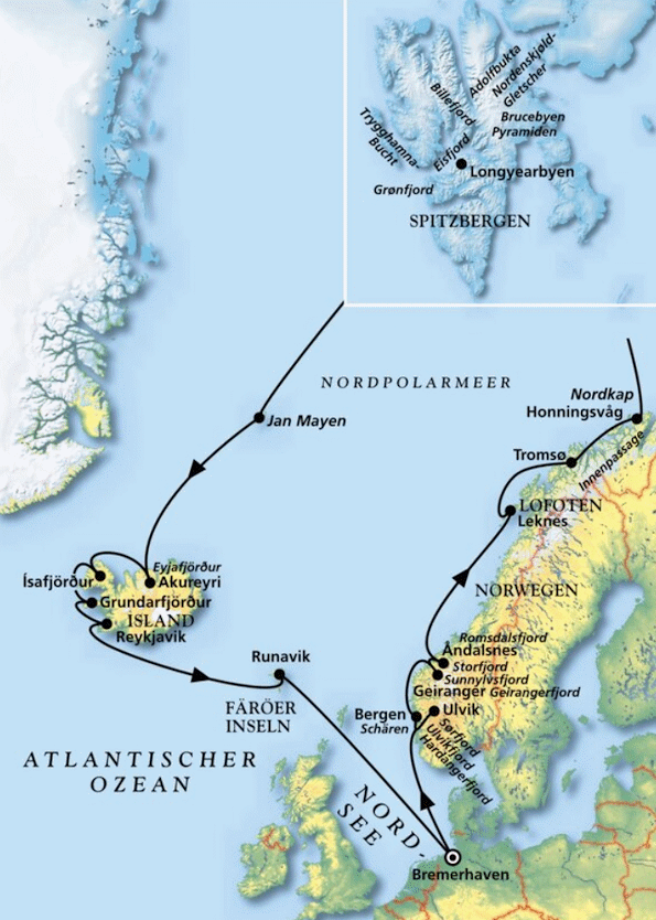 Die gro&szlig;e Arktisreise nach Spitzbergen, Kreuzfahrt MS Artania 19.07.2027 bis 11.08.2027