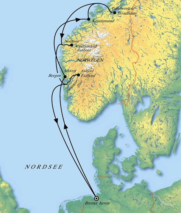 Fjordnorwegen zum Verlieben, Kreuzfahrt MS Artania 17.05.2026 bis 25.05.2026