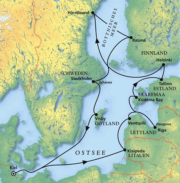 Traumkreuzfahrt durch die Ostsee, MS Deutschland 29.06.2026 bis 13.07.2026
