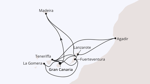 AIDAbella - Große Kanaren-Reise mit Madeira & Marokko, AIDAbella am 16.11.2025 bis 30.11.2025, Aida