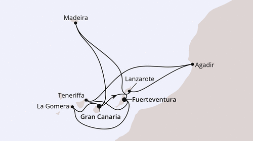 Kanaren, Madeira & Marokko, AIDAbella vom 23.11.2025 bis 05.12.2025, AIDA