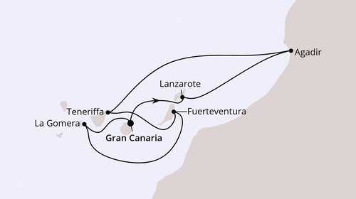 AIDAbella - Kanaren & Marokko, AIDAbella am 23.11.2025 bis 30.11.2025, Aida