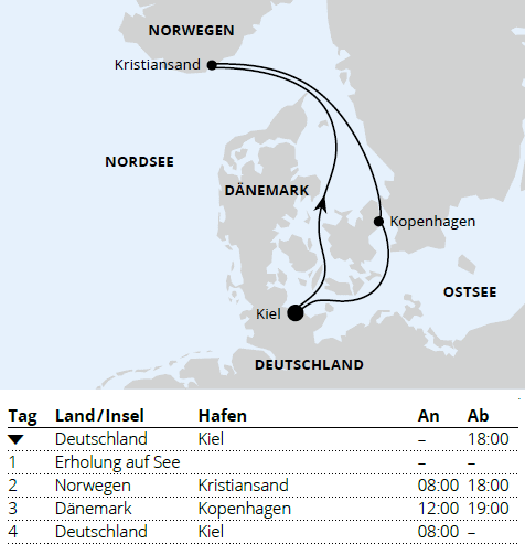 AIDAbella vom 28.10.2027 bis 01.11.2027, AIDA - Kurzreise Norwegen & D&auml;nemark ab Kiel 2