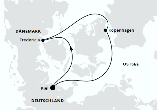 Minikreuzfahrt nach Dänemark ab Kiel 1, AIDAbella am 09.09.2027, 20.09.2027 und 30.09.2027