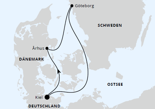 Minikreuzfahrt nach Dänemark & Schweden ab Kiel, AIDAbella am 29.08.2027, 23.09.2027 und 07.10.2027
