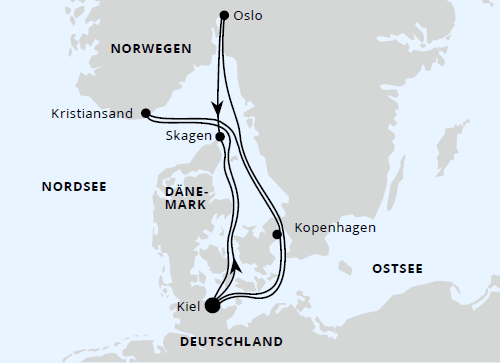 AIDAbella vom 12.09.2027 bis 20.09.2027, AIDA - Norwegen & D&auml;nemark ab Kiel 1