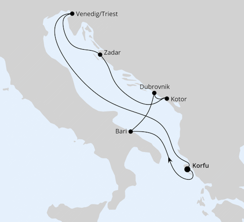 Adria ab Korfu 1, AIDAblu vom 12.09.2026 bis 19.09.2026