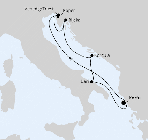 Adria ab Korfu 2, AIDAblu vom 22.08.2026 bis 29.08.2026