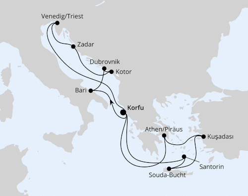 Adria & Griechenland ab Korfu 1, AIDAblu vom 12.09.2026 bis 26.09.2026