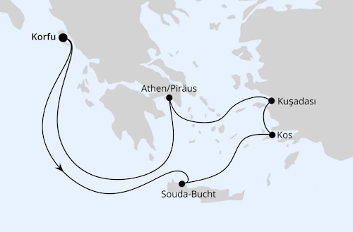 Griechenland ab Korfu 1, AIDAblu vom 06.06.2026 bis 13.06.2026 für 7 Tage