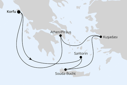 Griechenland ab Korfu 1, AIDAblu vom 10.10.2026 bis 17.10.2026 für 7 Tage