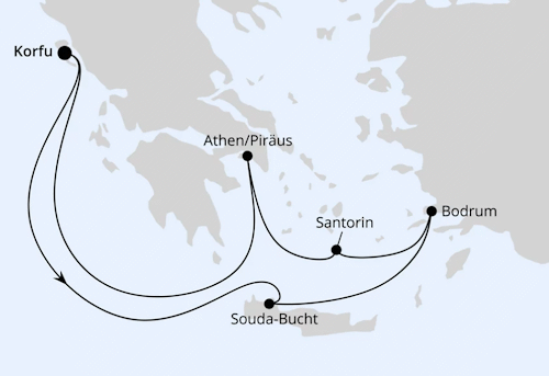 Griechenland ab Korfu 1, AIDAblu vom 18.07.2026 bis 25.07.2026 für 7 Tage