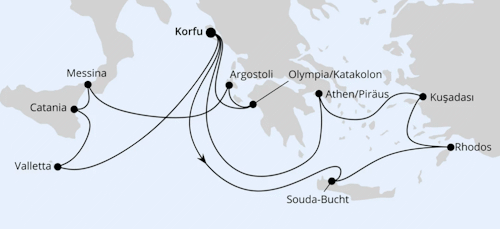 Griechenland & Mittelmeerinseln ab Korfu 1, AIDAblu vom 11.09.2027 bis 25.09.2027