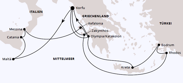 27.06.2026 AIDAblu Griechenland & Mittelmeerinseln ab Korfu 2
