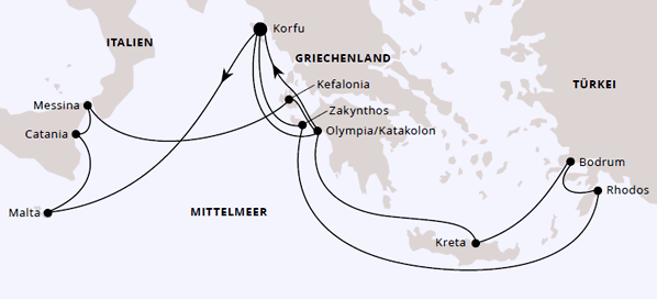 27.06.2026 AIDAblu Griechenland & Mittelmeerinseln ab Korfu 2