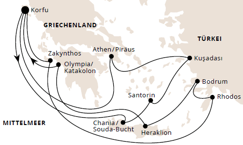 Griechenland & Türkei ab Korfu, AIDAblu vom 19.09.2026 bis 03.10.2026, AIDA