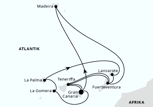 Große Kanaren-Reise mit La Gomera & Madeira, AIDAblu am 20.12.2026