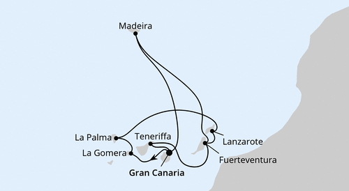 Gro&szlig;e Kanaren-Reise mit La Gomera & Madeira, AIDAblu vom 27.12.2026 bis 10.01.2027